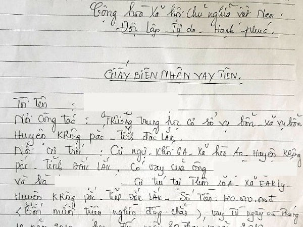 Giấy Vay Tiền Viết Tay Có Giá Trị Không Luật Acc