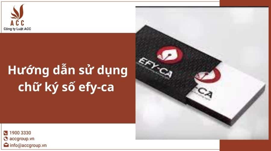 Hướng Dẫn Sử Dụng Chữ Ký Số Efy Ca