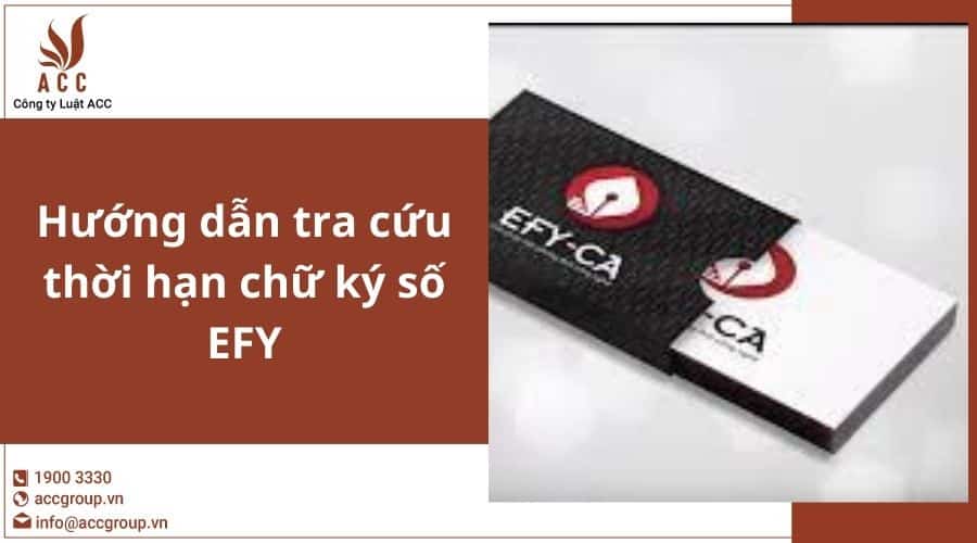 Hướng Dẫn Tra Cứu Thời Hạn Chữ Ký Số Efy