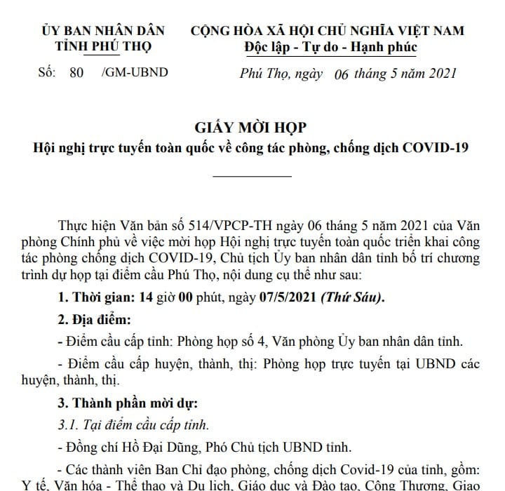 Mẫu Giấy Mời Họp Trực Tuyến Mới Nhất 2023 Luật Acc