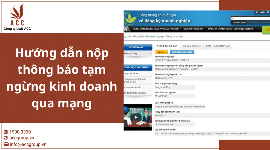 Huong Dan Nop Thong Bao Tam Ngung Kinh Doanh Qua Mang