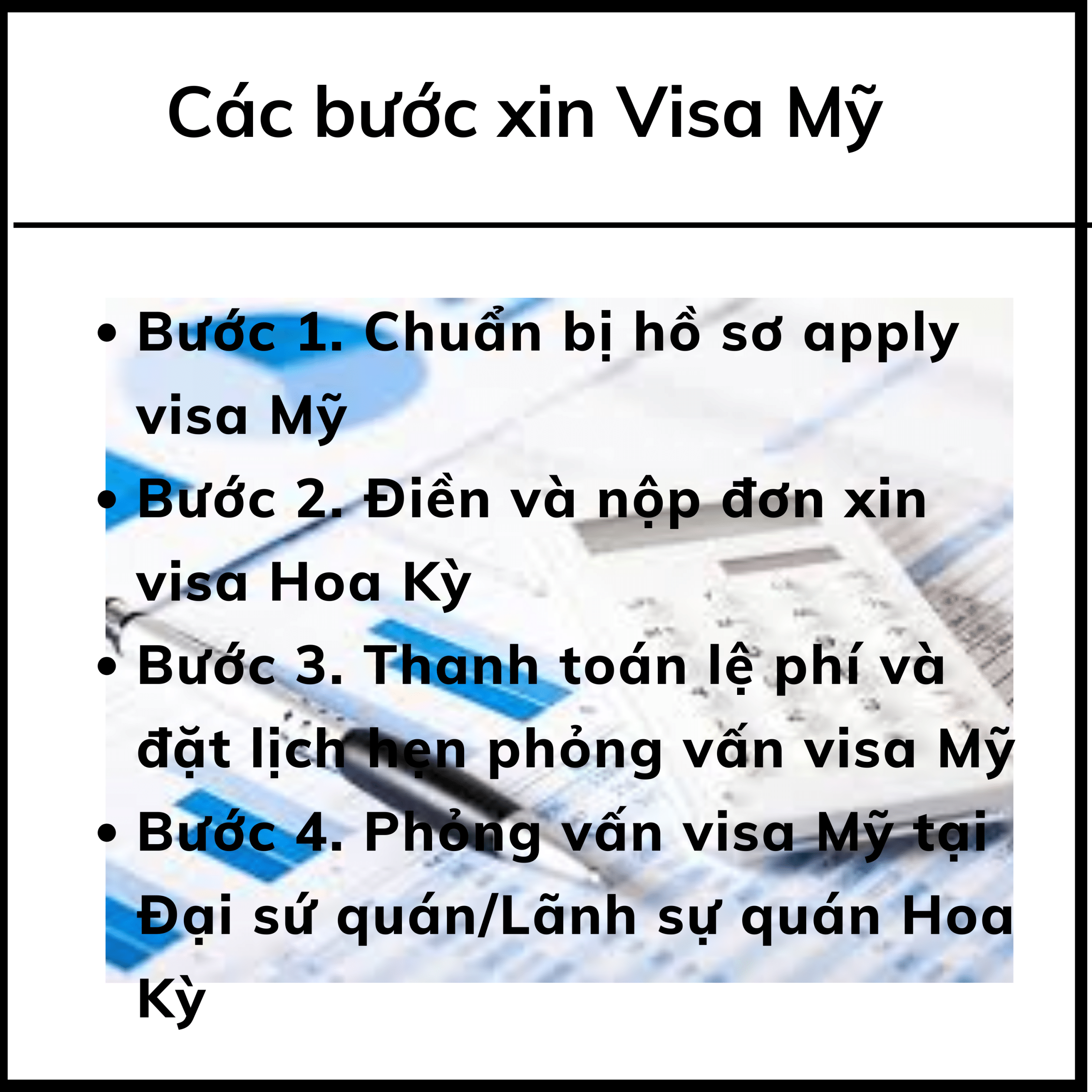 Các Bước Xin Visa Mỹ