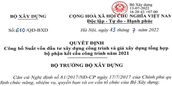 Suat Von Dau Tu Quyet Dinh 610 Qd Bxd