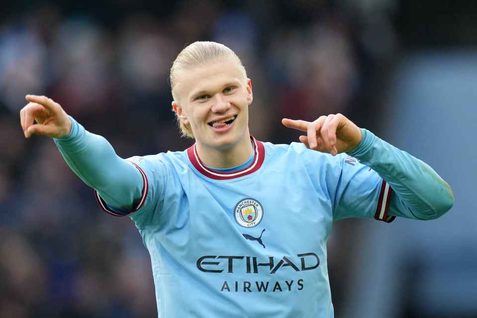 Erling Haaland Manchester City Celebrates 790395340