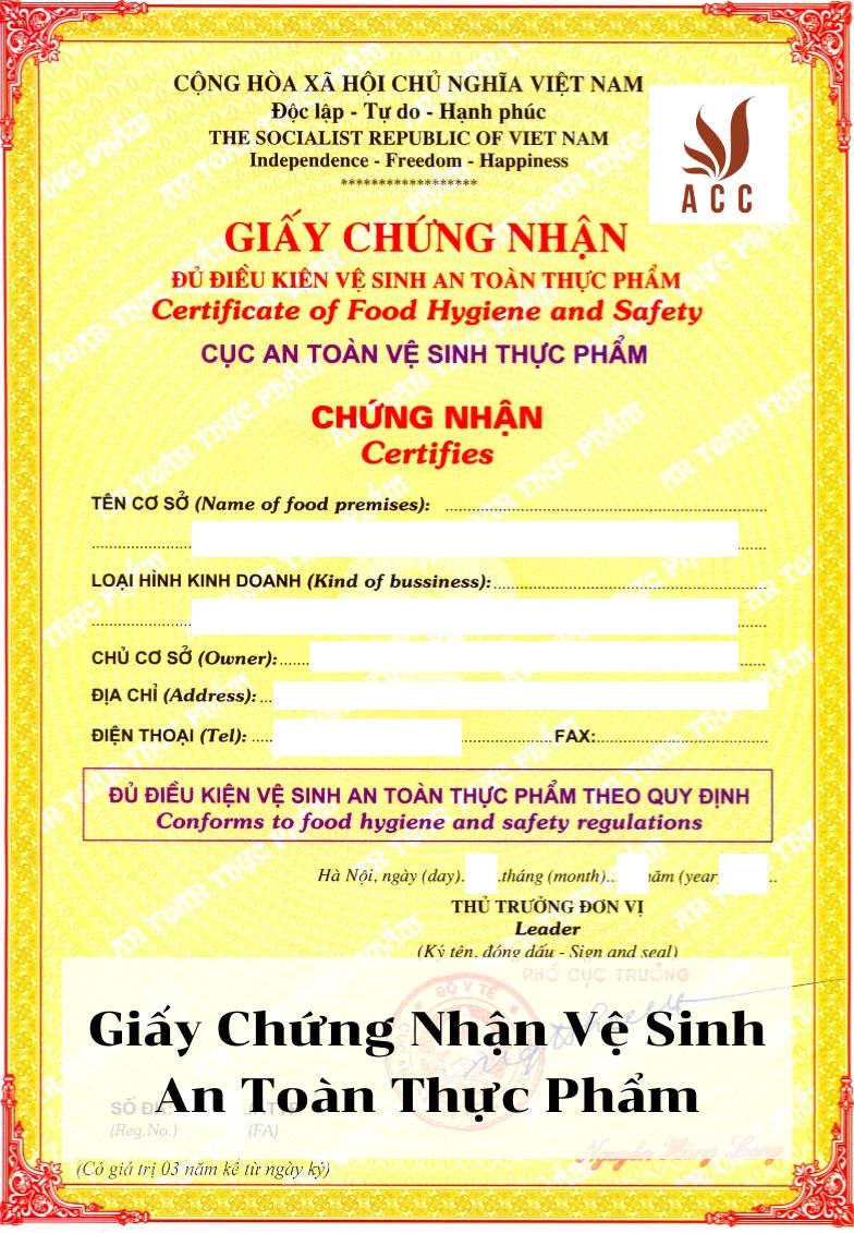 Giay Chung Nhan Ve Sinh An Toan Thuc Pham